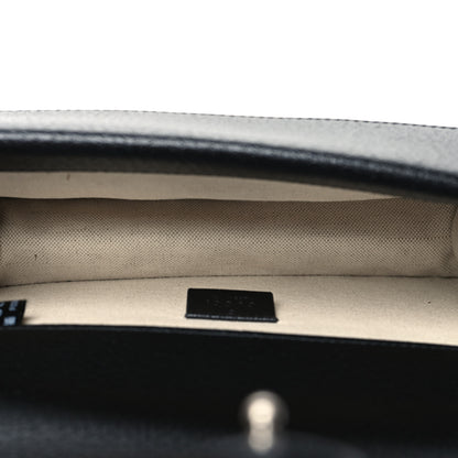 Gucci Jacquard Black Denim GG Monogram Textured Dollar Calfskin Small Dionysus Shoulder Bag Black Ivory 5 of 11