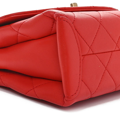 Chanel Lambskin Quilted Small Trendy Spirit Top Handle Bag Red 9 of 10