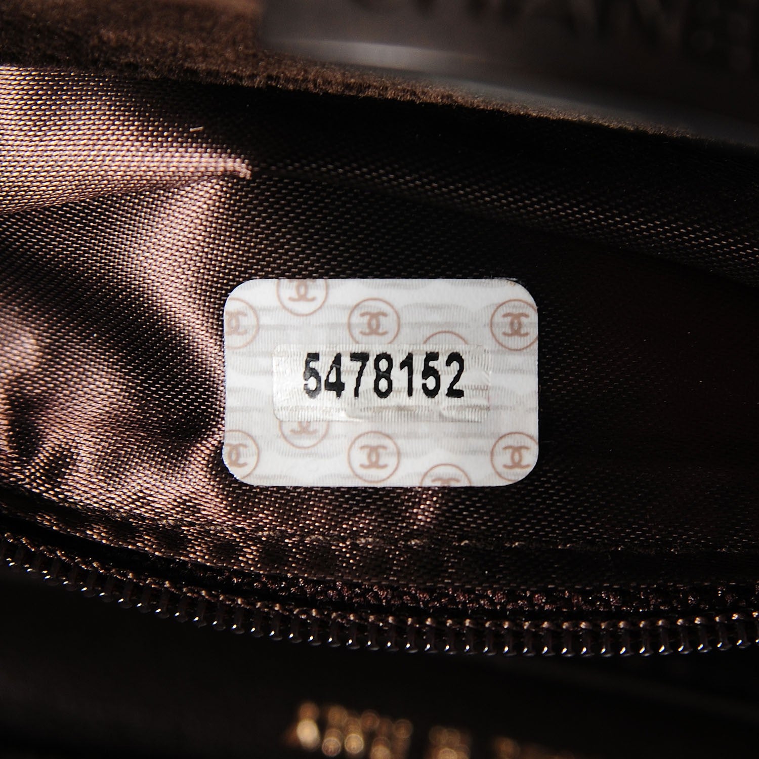 Chanel Velvet CC Framed Evening Bag Brown 7 of 7