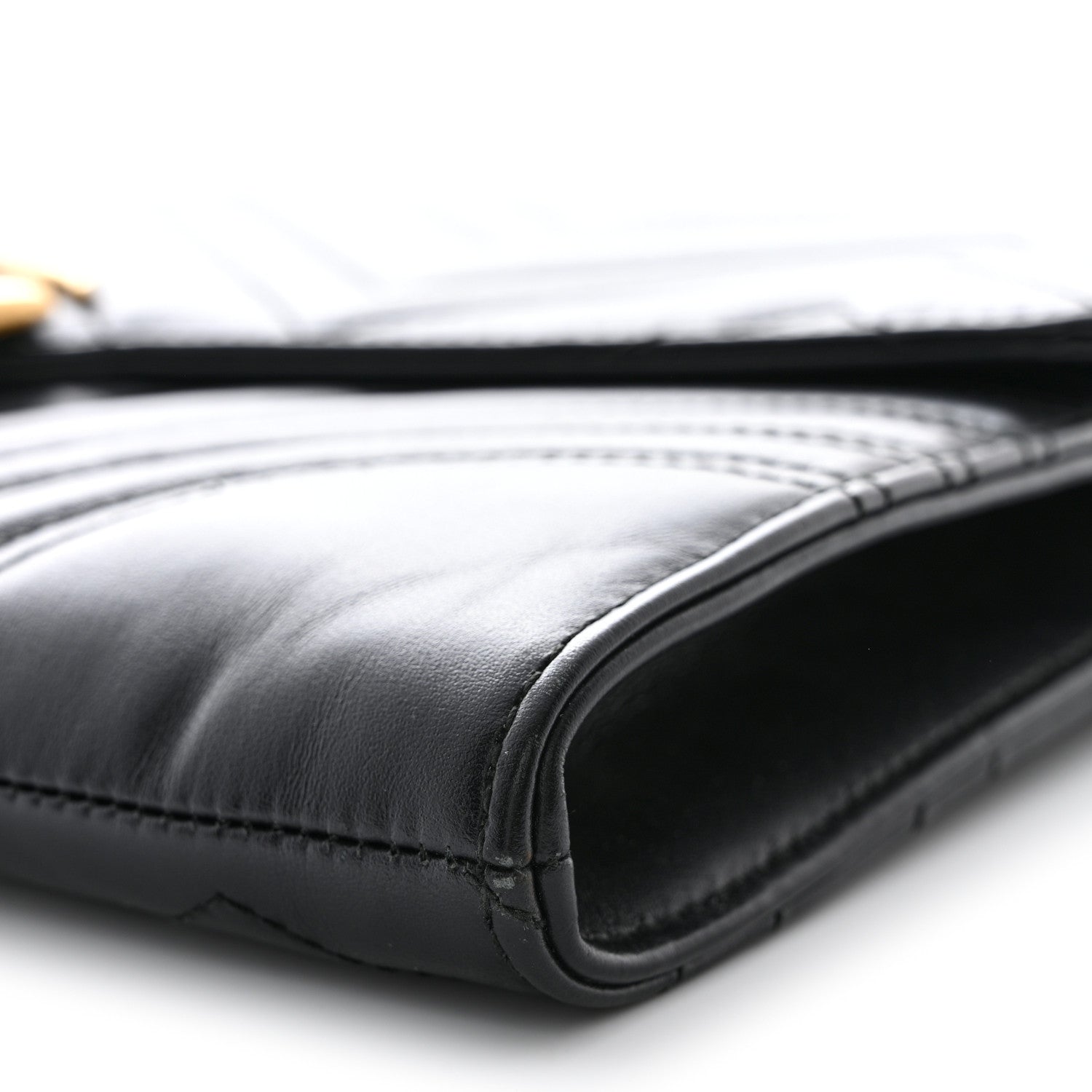 Gucci Calfskin Matelasse GG Marmont Clutch Black 10 of 11