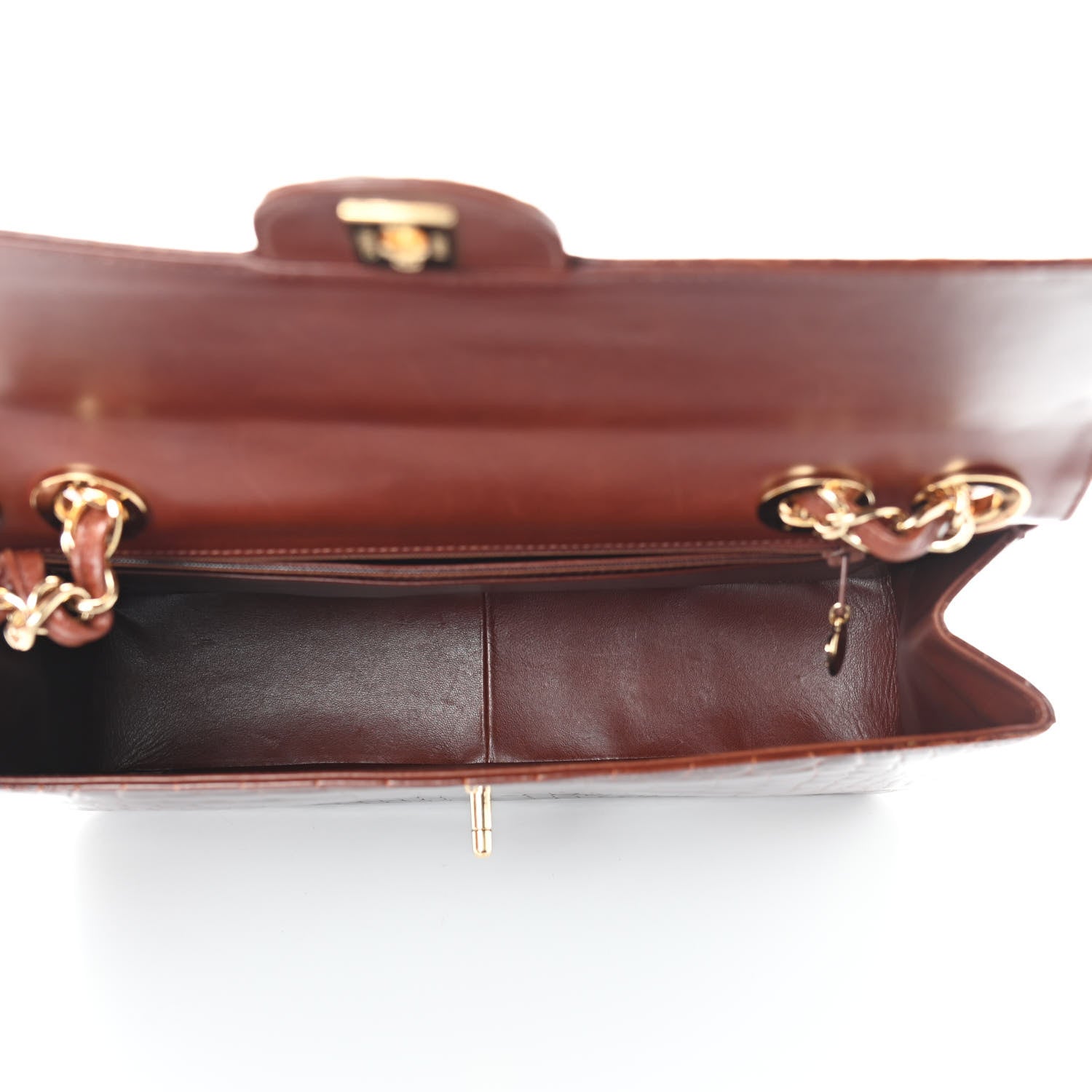 Chanel Alligator Jumbo Single Flap Dark Brown 5 of 9