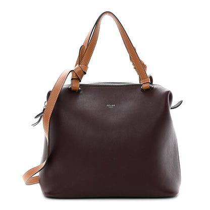 Celine Lambskin Small Soft Cube Satchel Burgundy 1 of 13