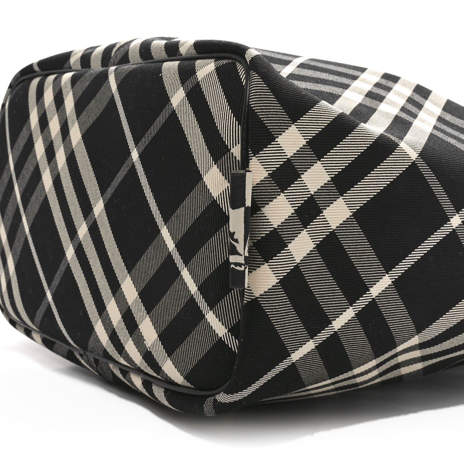 Burberry Check Medium Bucket Bag Black Calico 9 of 9