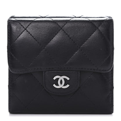 Chanel Lambskin Quilted Double Sided Wallet Black 1 of 14