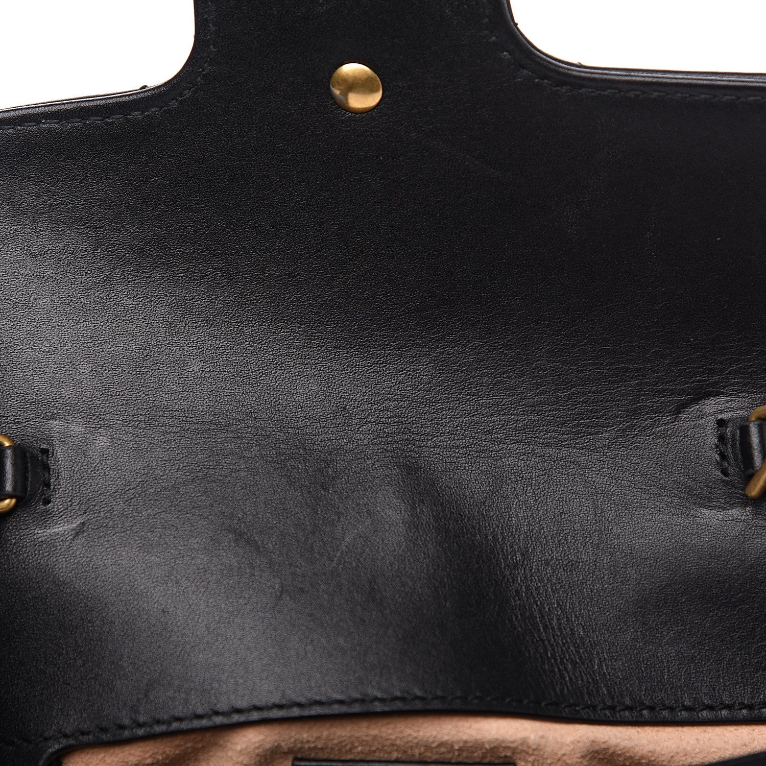 Gucci Calfskin Matelasse Super Mini GG Marmont Shoulder Bag Black 12 of 14