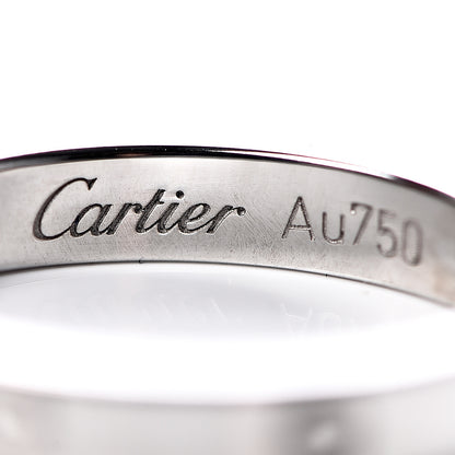 Cartier 18K White Gold Diamond Ceramic LOVE Ring Set 51 5.75 5 of 7