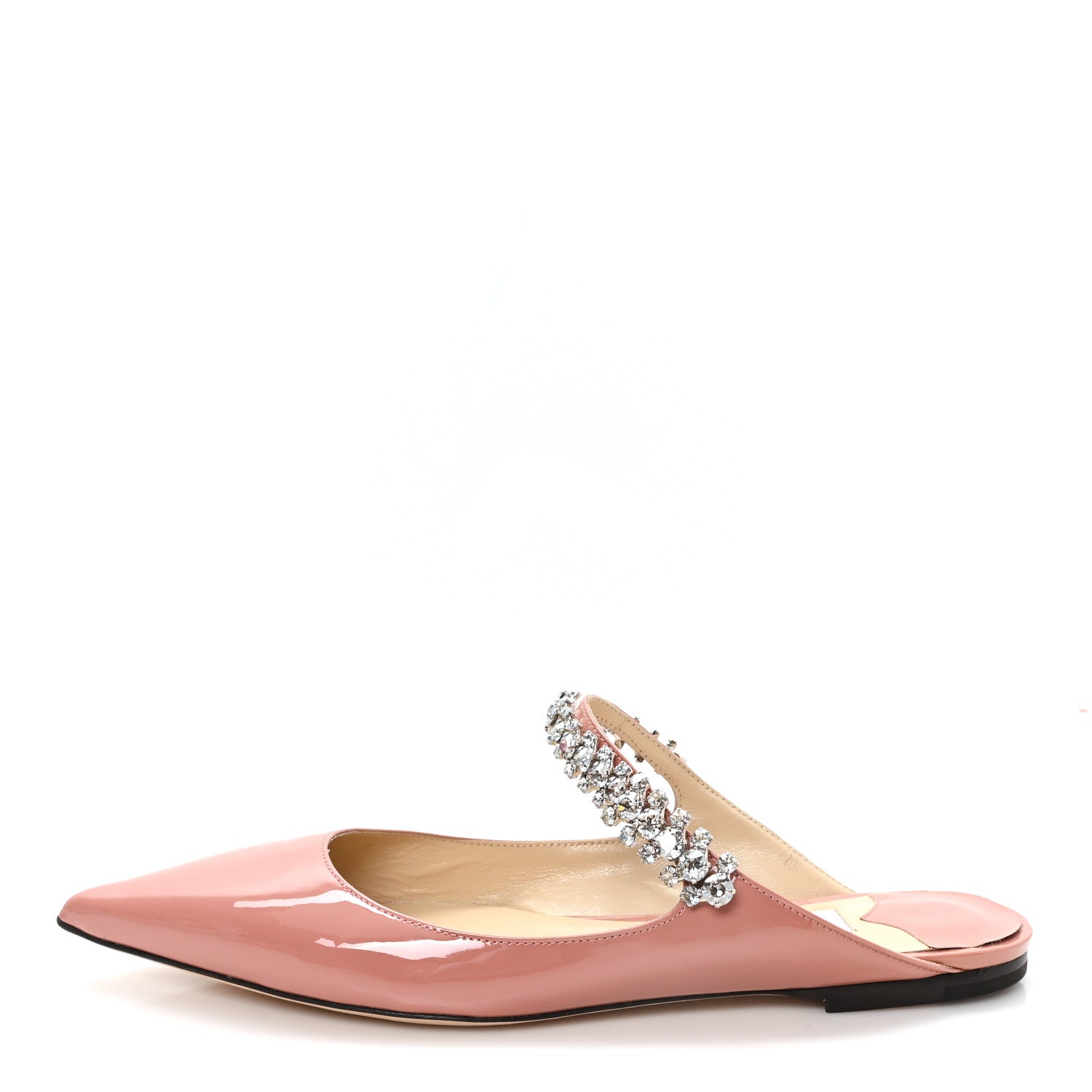 Jimmy Choo Patent Calfskin Bing 100 Mules 39.5 Blush 1 of 9