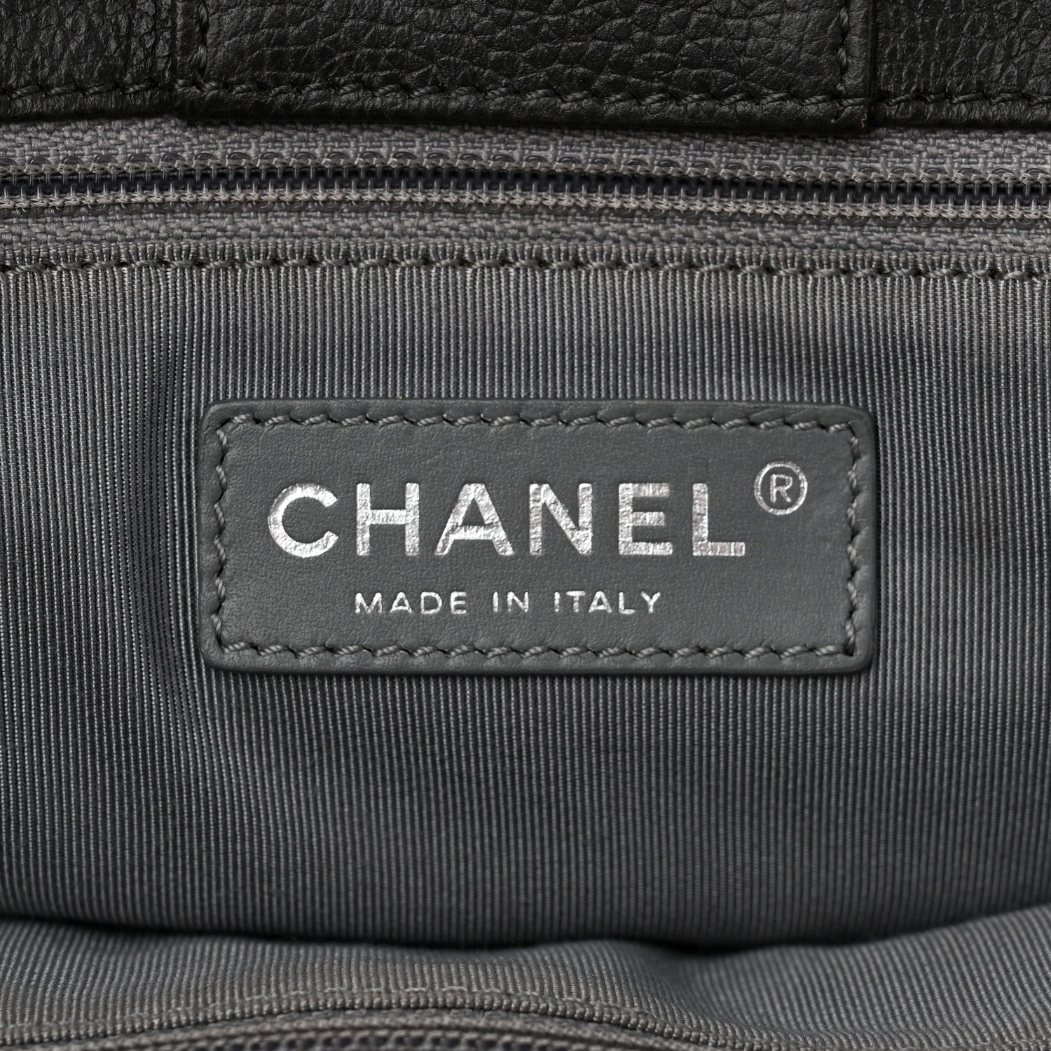 Chanel Calfskin Tall Cerf Tote Anthracite 6 of 14