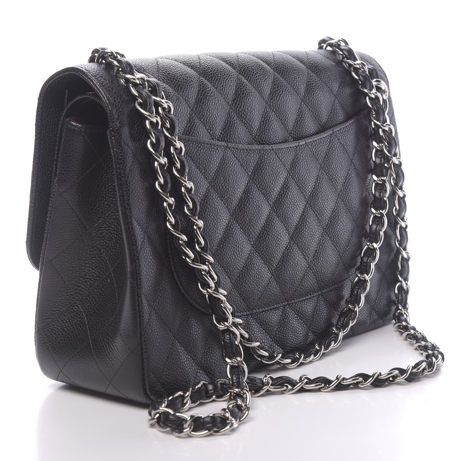 Chanel Caviar Quilted Jumbo Double Flap Black 3 of 11