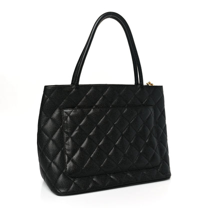 Chanel Caviar Quilted Medallion Tote Black 3 of 9