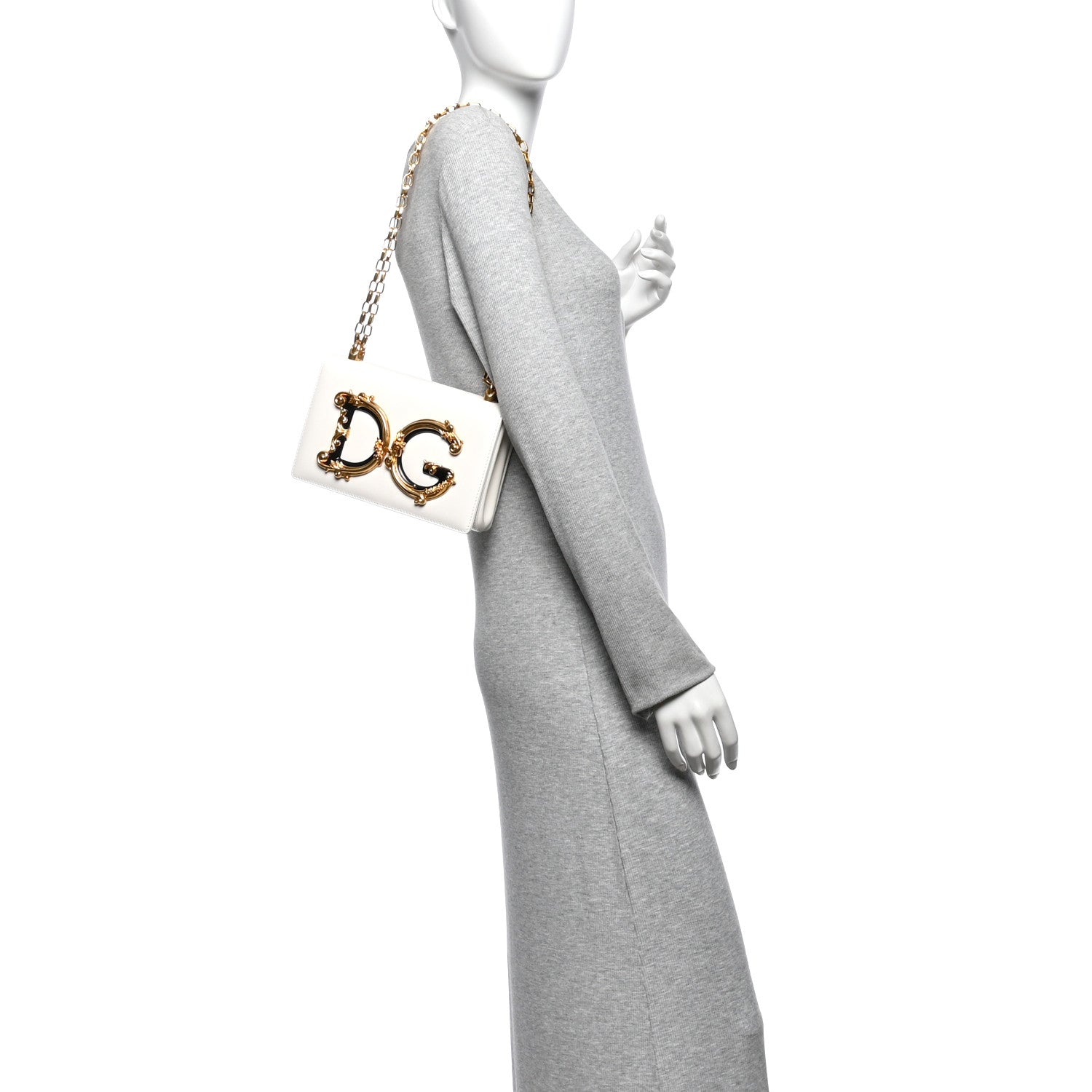 Dolce & Gabbana Nappa DG Girls Shoulder Bag White 2 of 9