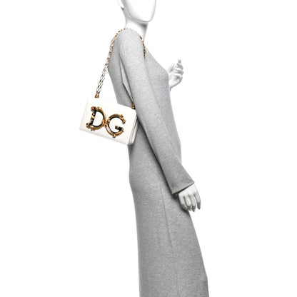 Dolce & Gabbana Nappa DG Girls Shoulder Bag White 2 of 9