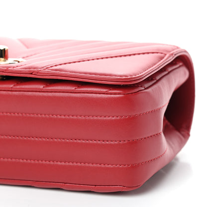 Chanel Calfskin Chevron Quilted Mini Statement Flap Red 7 of 9