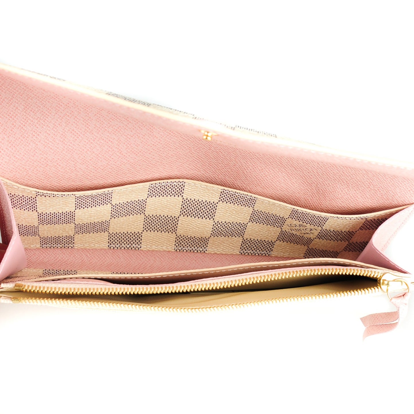 Damier Azur Emilie Wallet Rose Ballerine