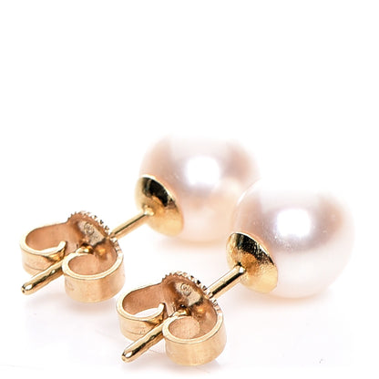 Mikimoto 18K Yellow Gold Akoya Pearl 7-7.5mm Stud Earrings 3 of 4