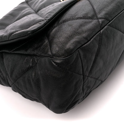 Chanel Shiny Goatskin Quilted Large Chanel 19 Flap Black 2 of 10