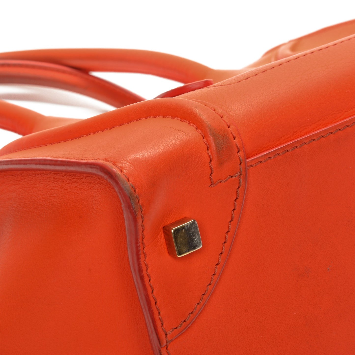 Smooth Calfskin Mini Luggage Bright Orange