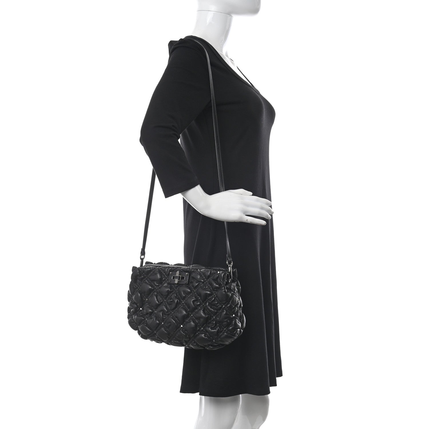Valentino Garavani Nappa Spikeme Clutch Black 2 of 9