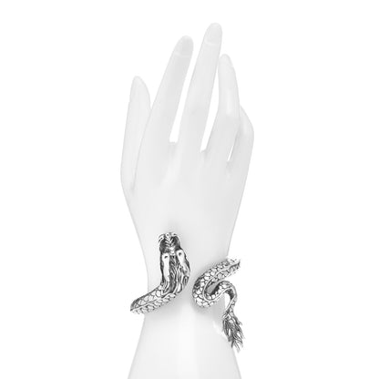 John Hardy Sterling Silver 18K Yellow Gold Naga Dragon Kick Cuff Bracelet 2 of 6