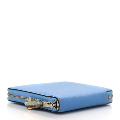 Hermes Epsom Silk'in Compact Wallet Bleu Paradis 4 of 7
