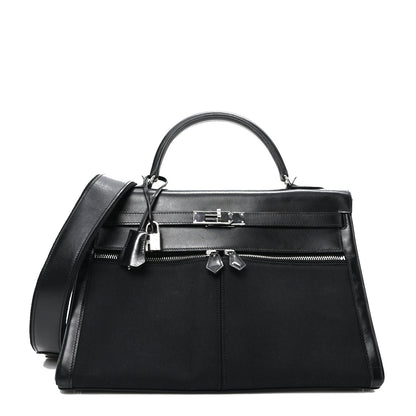 Hermes Box Toile Lakis Kelly 35 Black 1 of 10