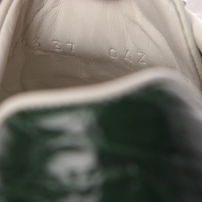 Gucci Calfskin Crocodile Web Womens Ace Sneakers 37 White Green 13 of 18