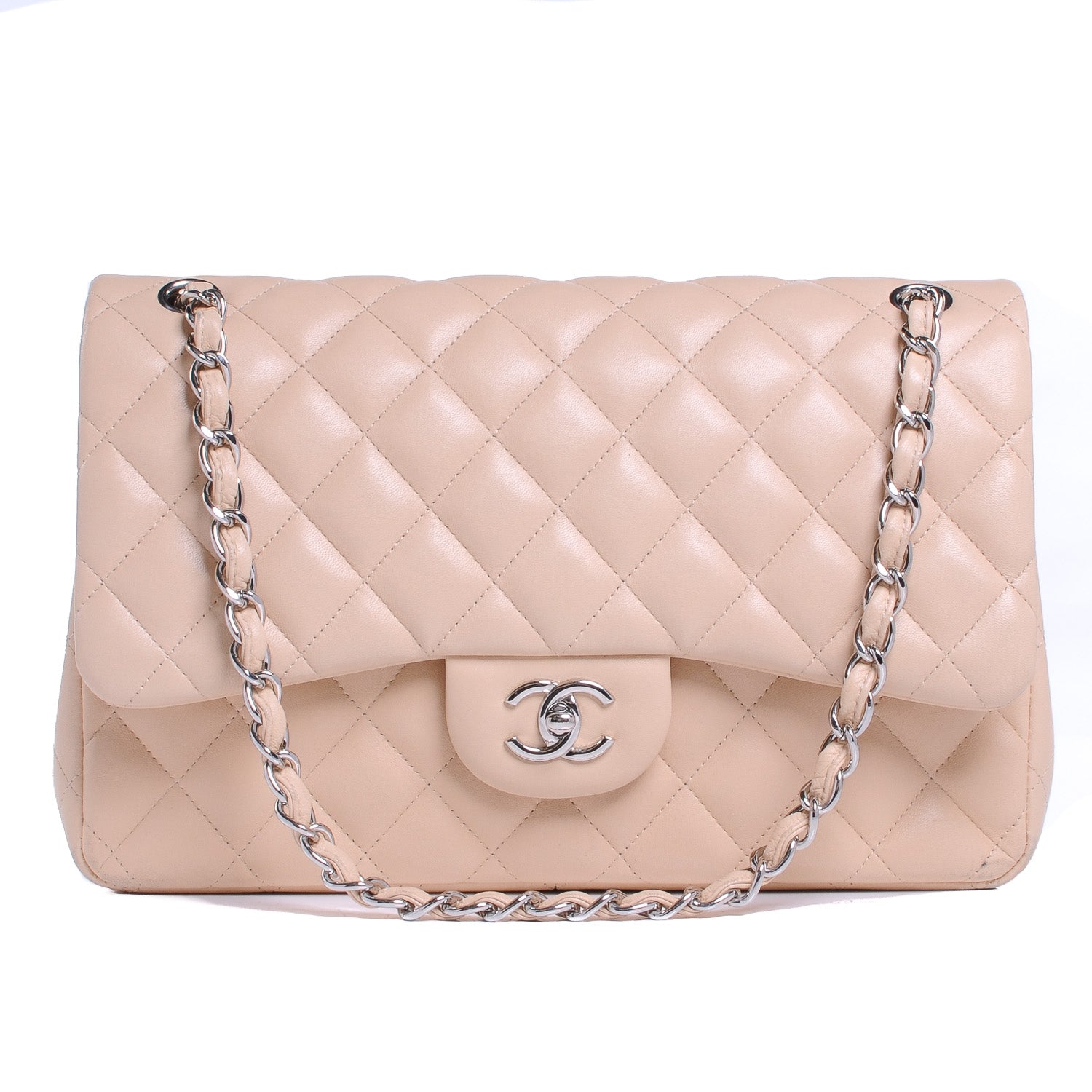 Chanel Lambskin Jumbo Double Flap Beige Clair 1 of 8