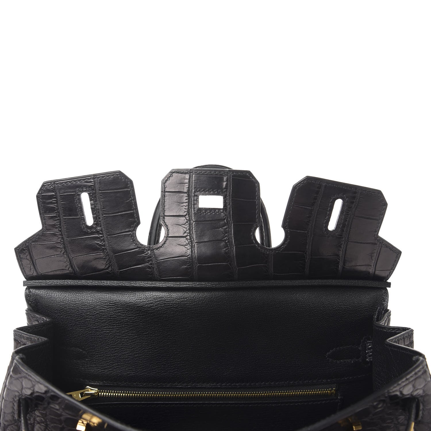 Hermes Matte Alligator Birkin 25 Black 17 of 32