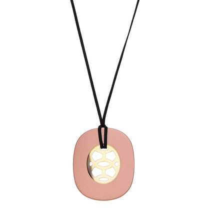 Hermes Buffalo Horn Lacquer Lift Necklace GM Meringue 1 of 5