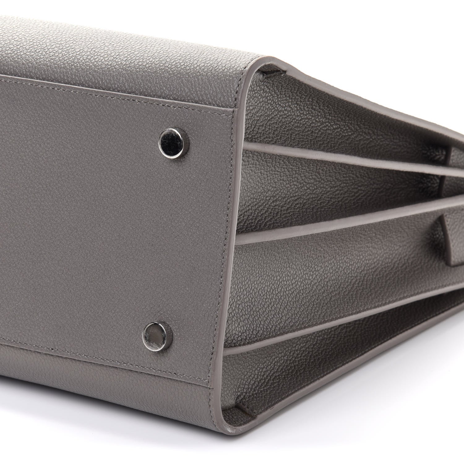 Saint Laurent Grained Calfskin Small Sac De Jour Fog 10 of 11