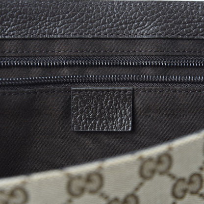 Gucci Monogram Flap Messenger Bag Beige Dark Brown 7 of 9