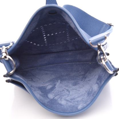 Hermes Taurillon Clemence Evelyne III PM Bleu Agate 5 of 11