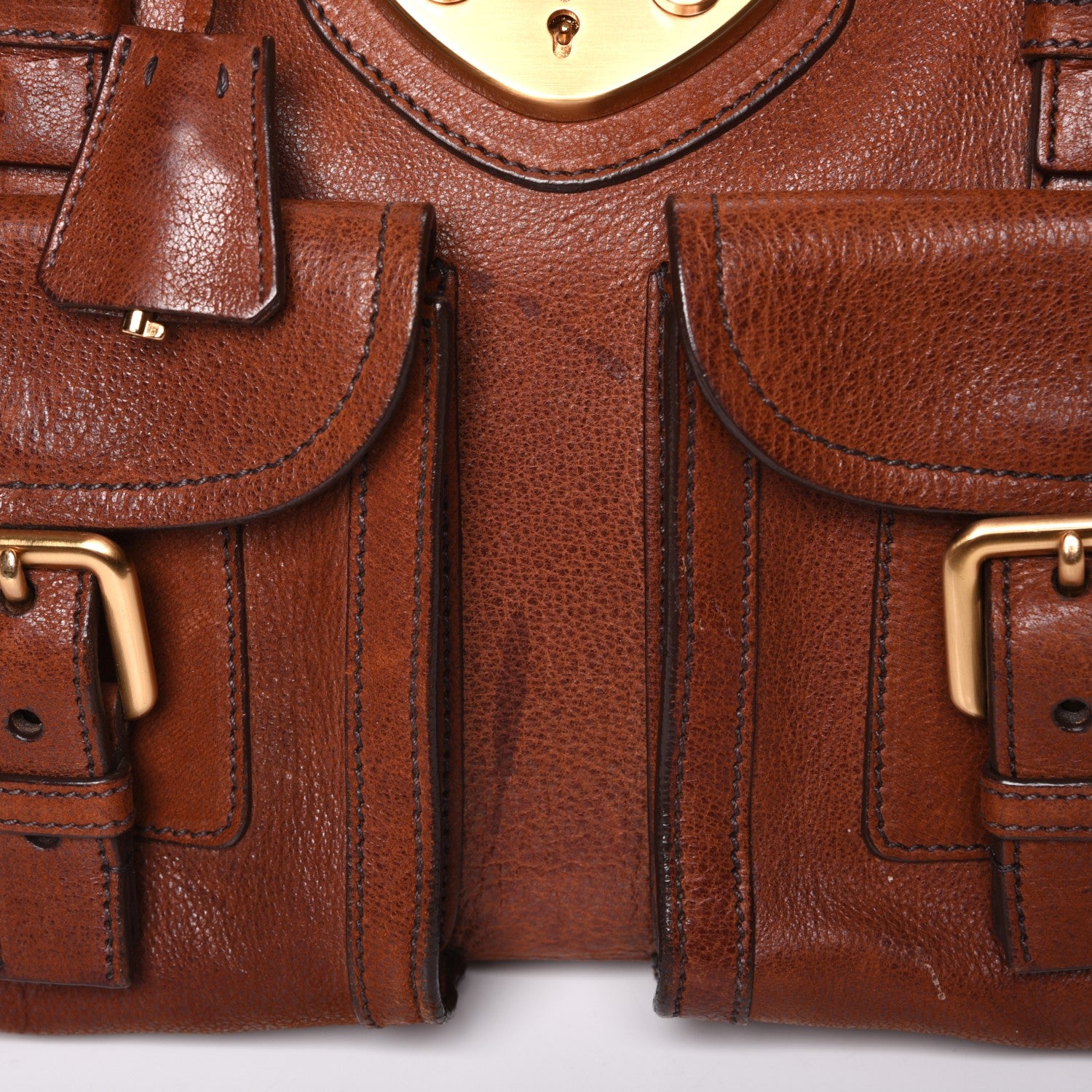 Prada Buffalo Briefcase Palissandro 8 of 11