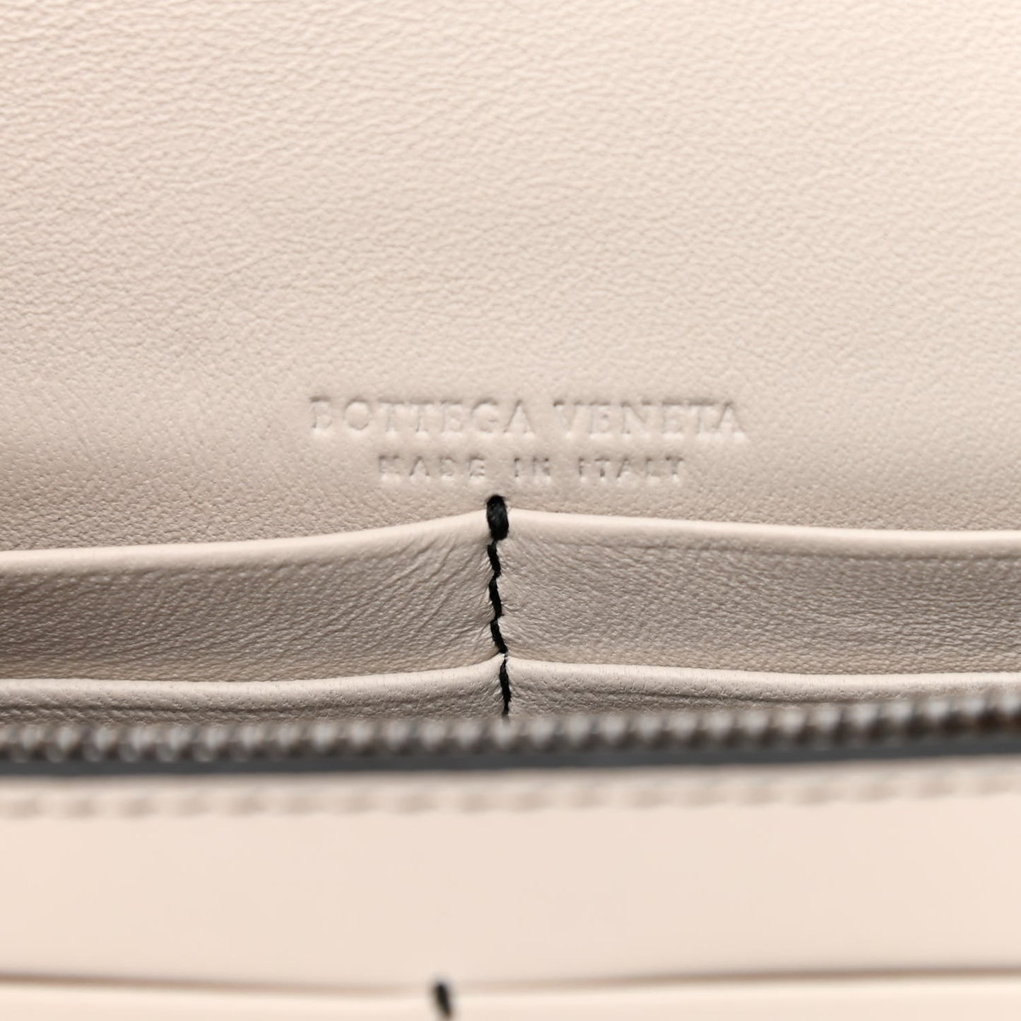 Nappa Intrecciato Chain Wallet Mist Abstract