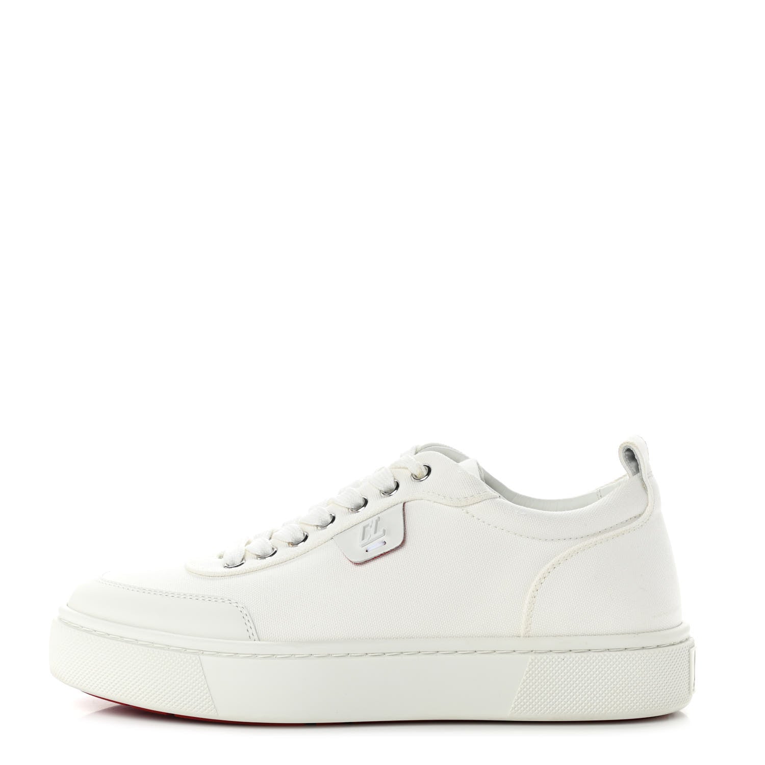 Christian Louboutin Canvas Simplerui Flat Sneakers 38.5 White 1 of 7