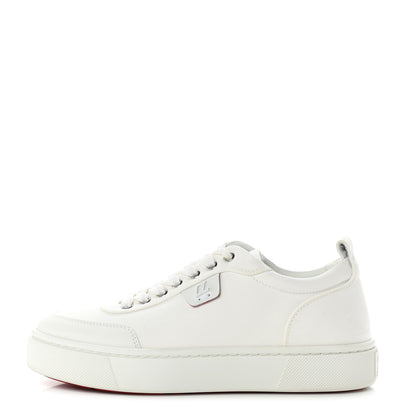 Christian Louboutin Canvas Simplerui Flat Sneakers 38.5 White 1 of 7