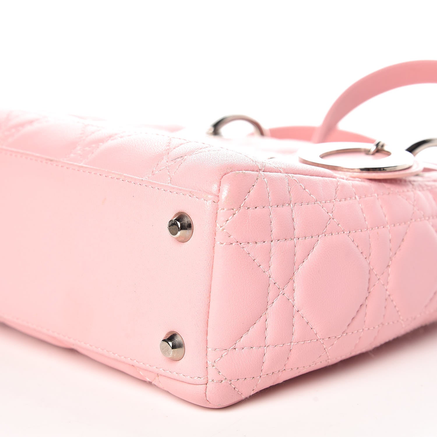 Christian Dior Lambskin Cannage Mini Lady Dior Rose Clair 7 of 19