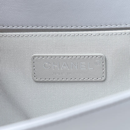 Chanel Lambskin Quilted Medium Boy Flap Grey 6 of 10