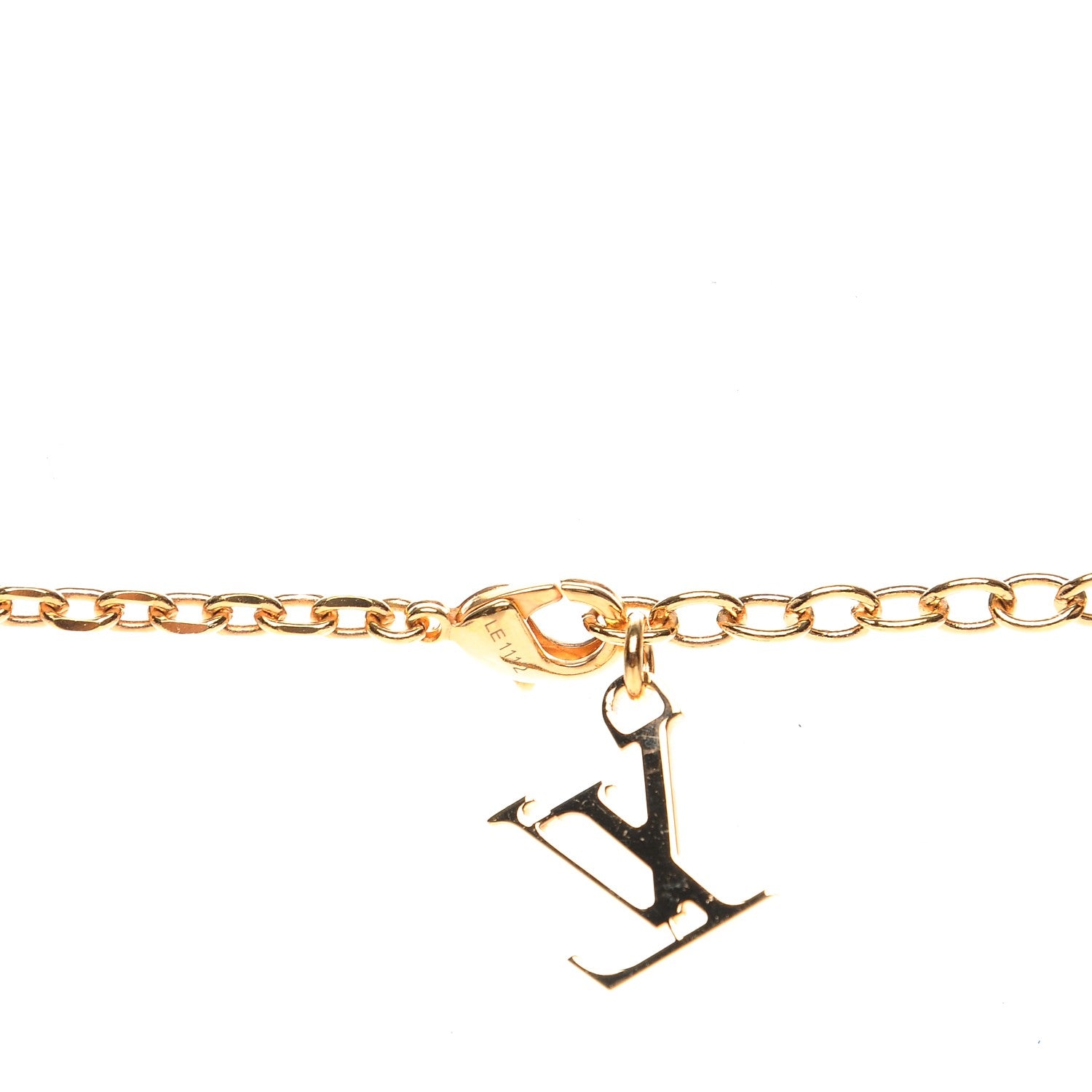 Louis Vuitton Lock Me Heart Necklace Rose Velours 6 of 6