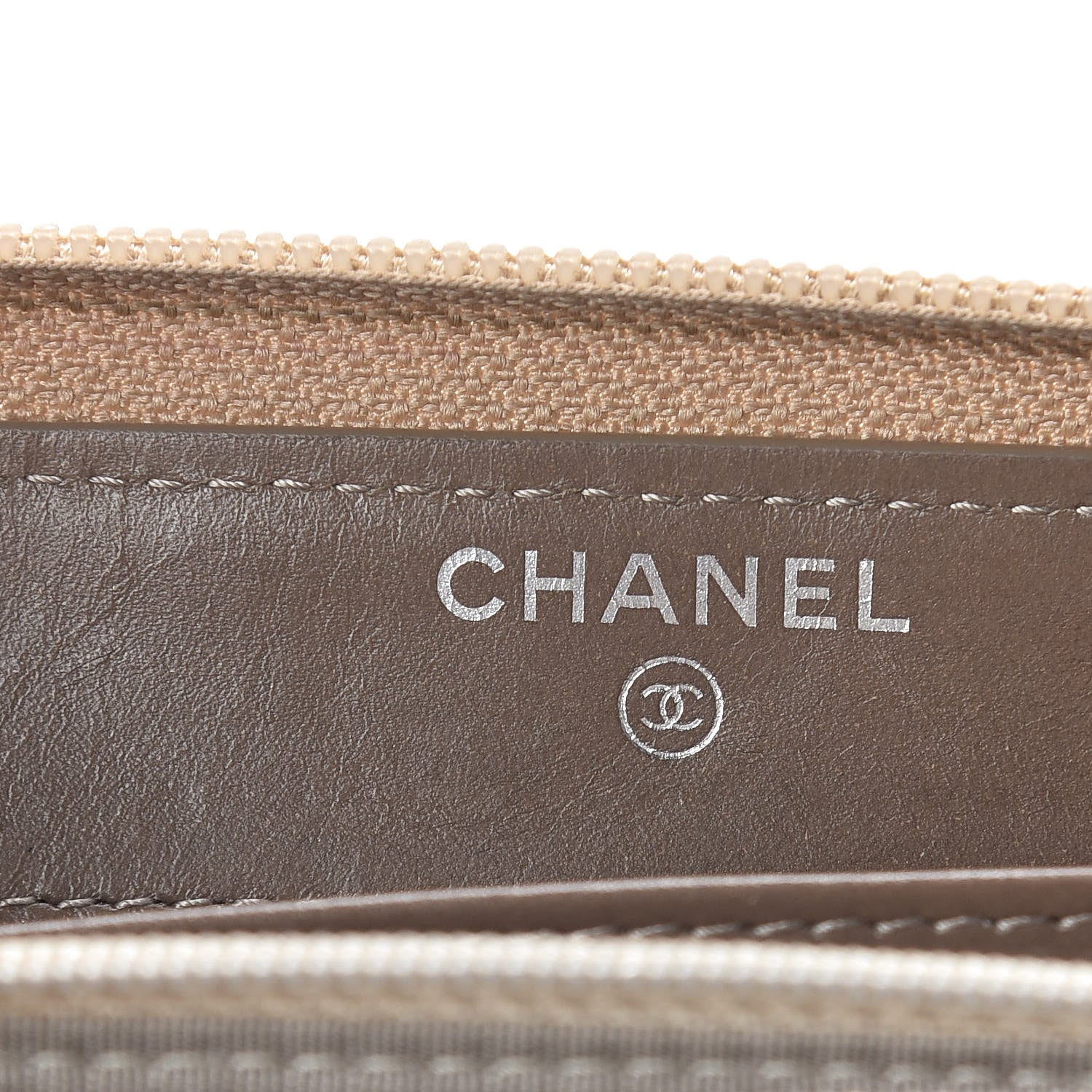 Chanel Caviar Large Timeless CC Zip Around Wallet Beige 6 of 9