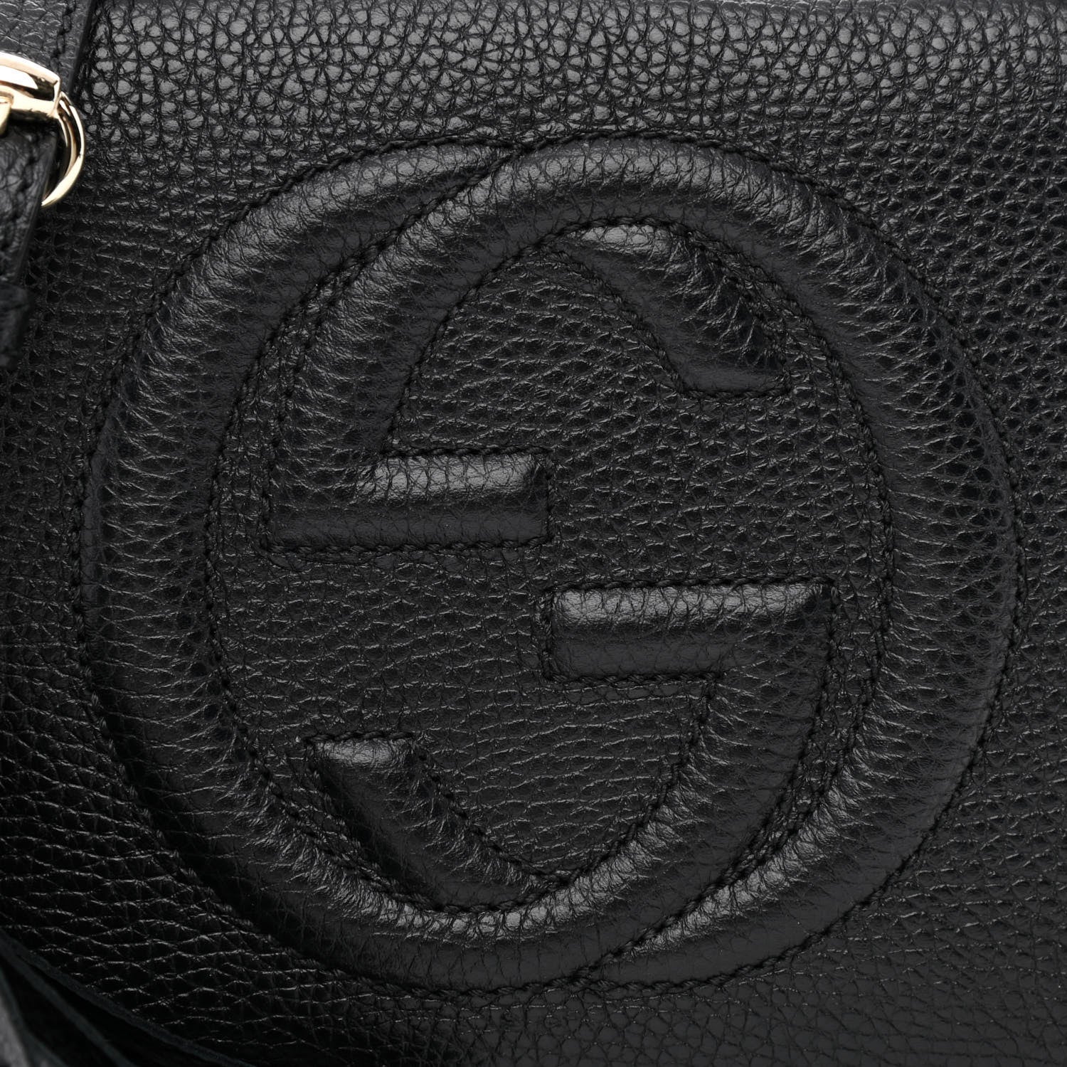 Gucci Pebbled Calfskin Small Soho Disco Bag Black 8 of 11