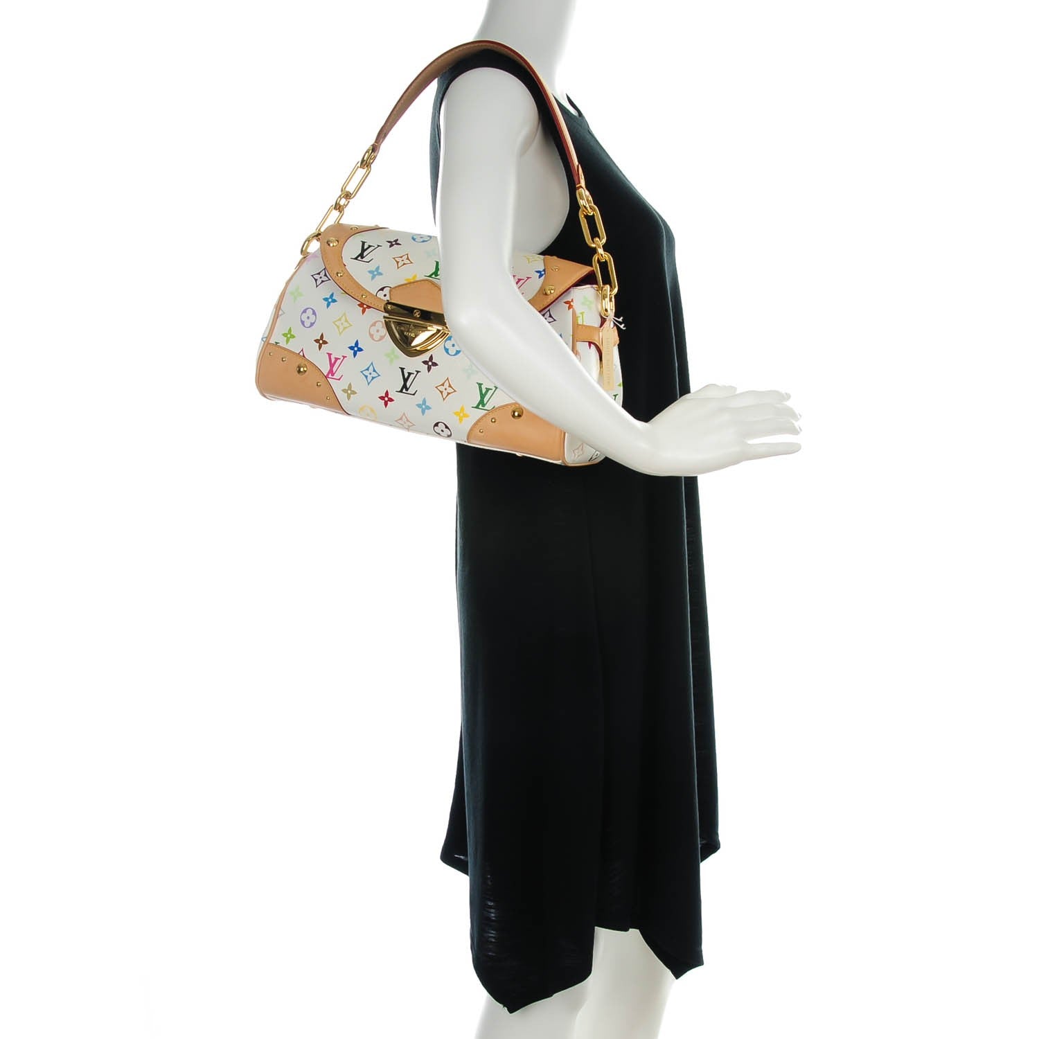 Louis Vuitton Monogram Multicolor Beverly MM White 2 of 10