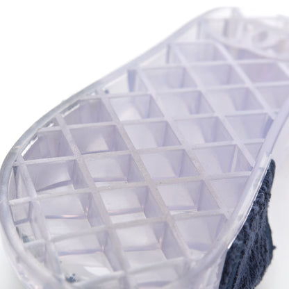 Chanel PVC Transparent Fabric CC Flat Slide Sandals 36 Navy 11 of 12