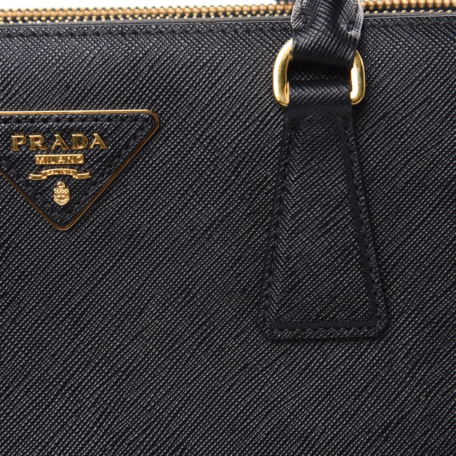 Prada Saffiano Small Galleria Double Zip Tote Black 16 of 17