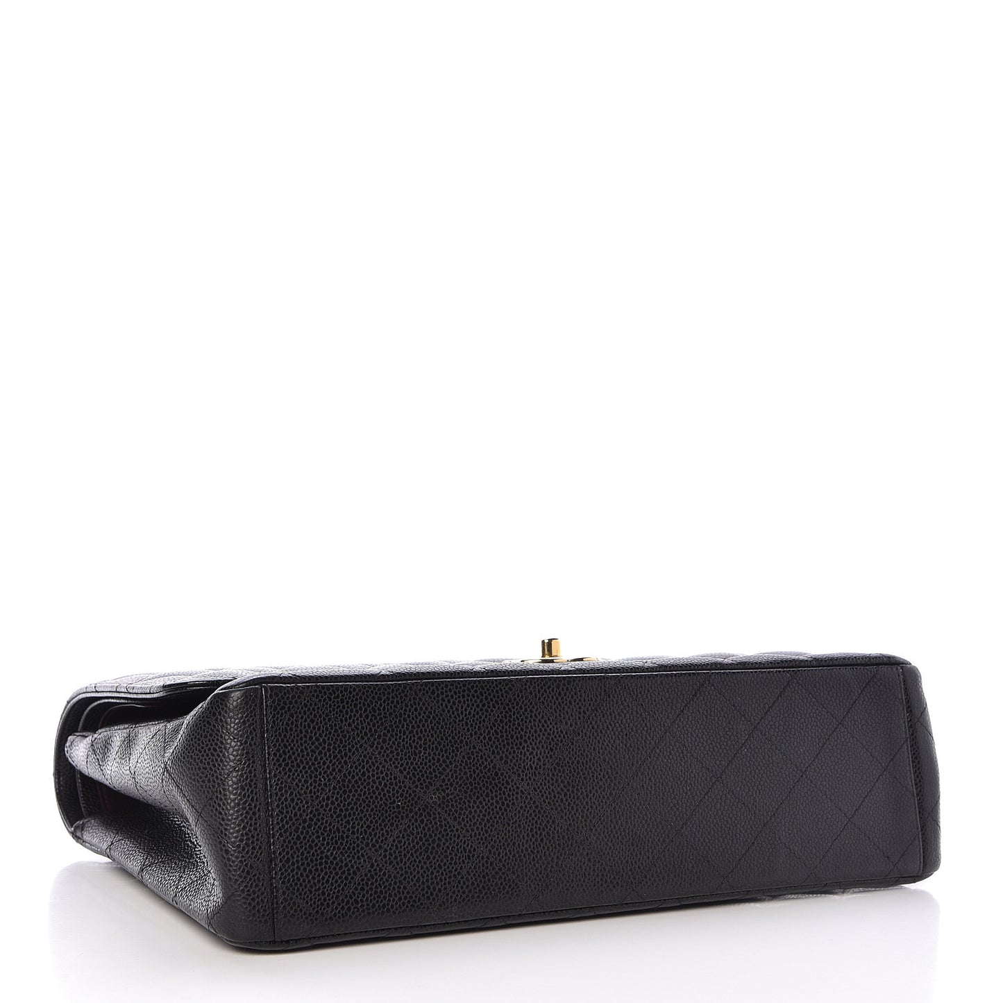 Caviar Quilted Maxi Double Flap Black