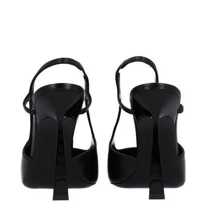 Saint Laurent Smooth Calfskin Jeanne 110 Slingback Pumps 38 Black 6 of 11