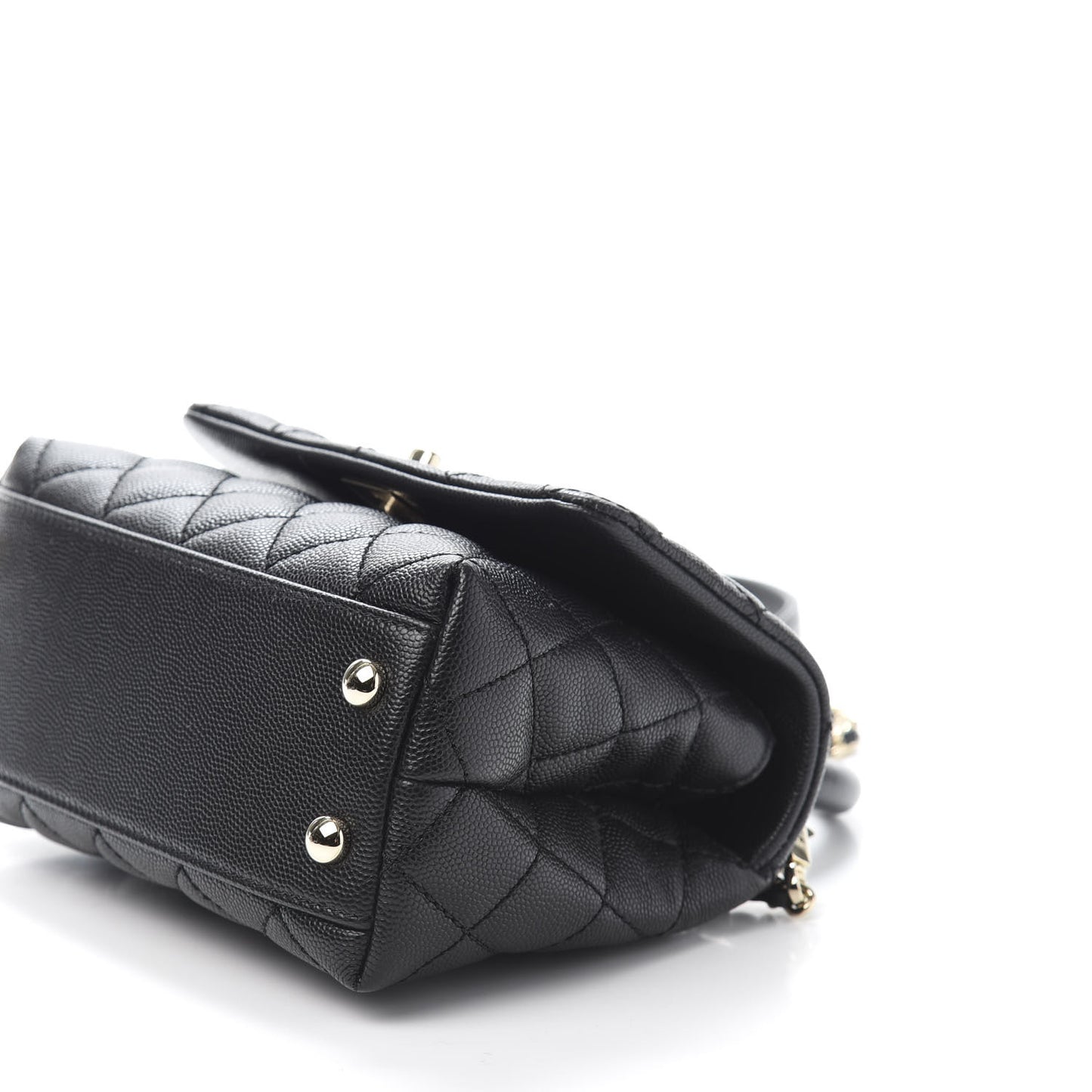 Caviar Quilted Extra Mini Coco Handle Flap Black