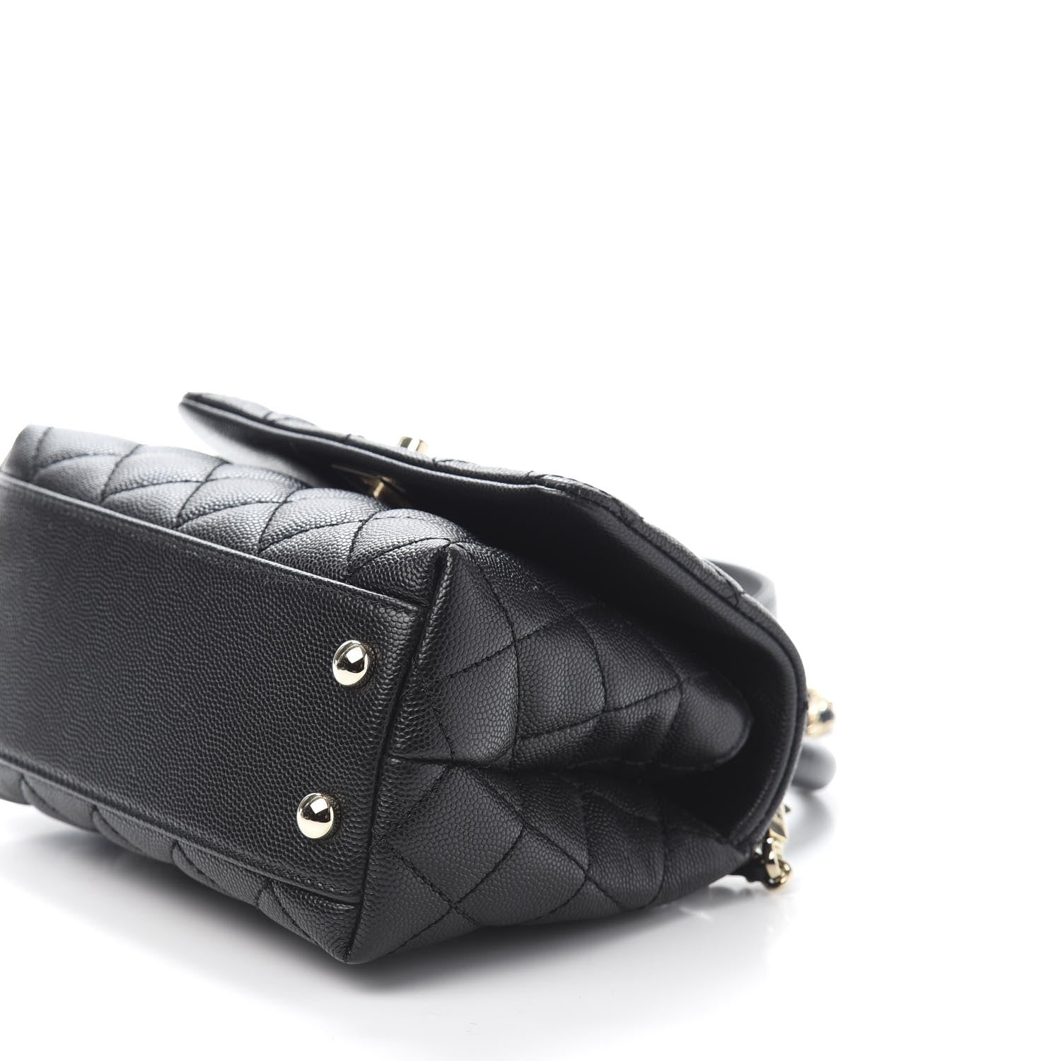 Chanel Caviar Quilted Extra Mini Coco Handle Flap Black 9 of 10