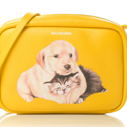 Balenciaga Calfskin Puppy and Kitten Everyday S Camera Bag Yellow 8 of 10