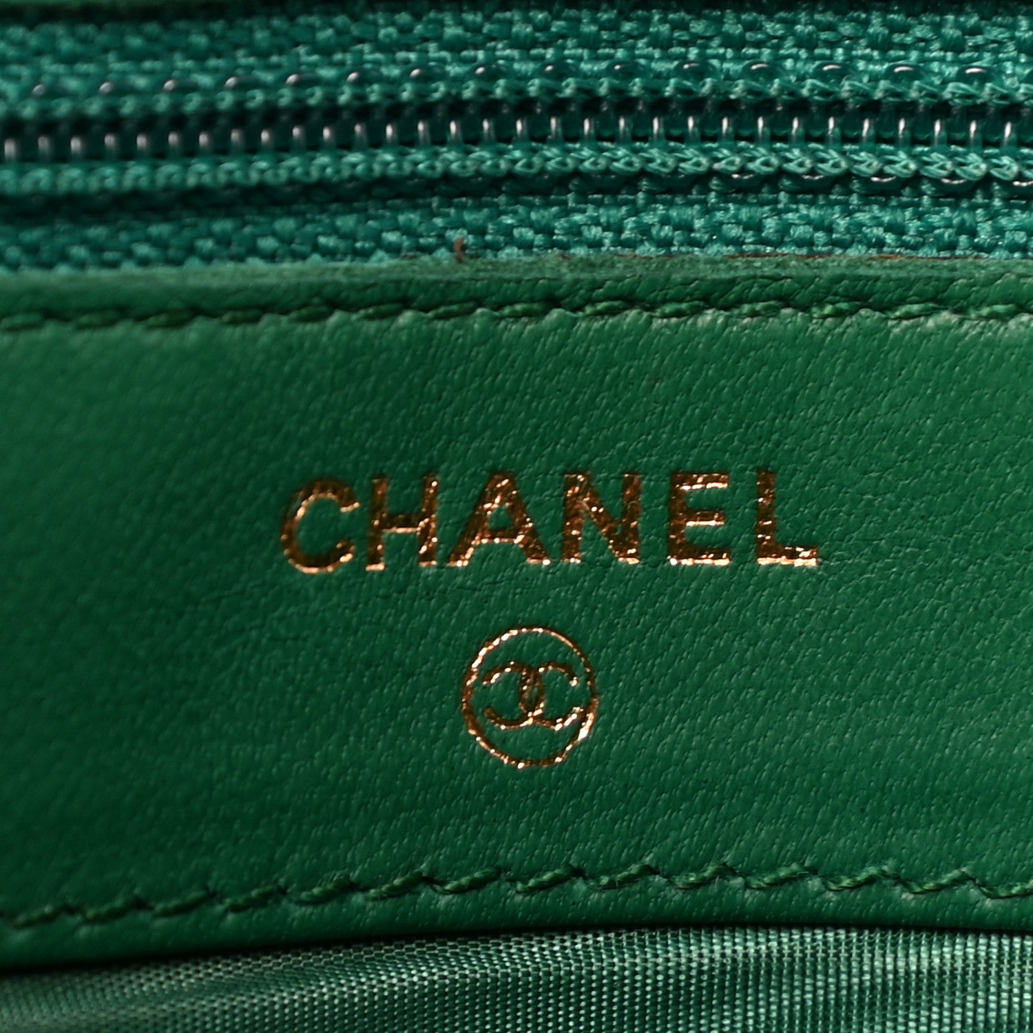 Chanel Caviar Timeless CC Card Holder Flap Wallet Green 6 of 12